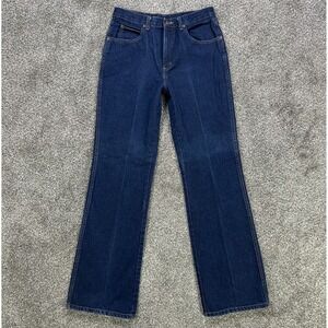 Vintage Sheplers Dark‎ Blue Wash Denim Jeans Mens 32x33 Western Cowboy Workwear